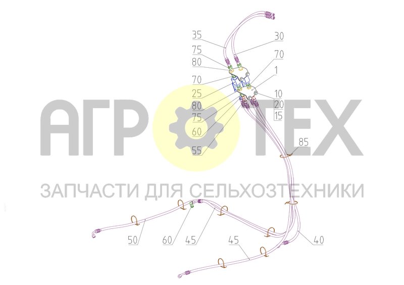 Гидрооборудование доизмельчителя (1300.09.01.500) (№60 на схеме)